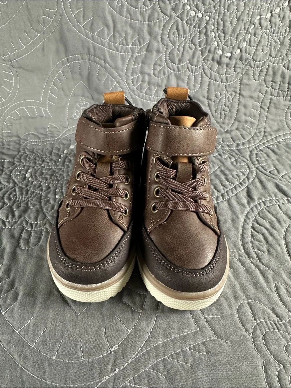 Thereabouts Toddler Boys Lil Asher Brown Flat Heel Boots NWT Size Toddler 5